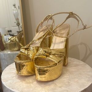 Public Desire Gold Heels
